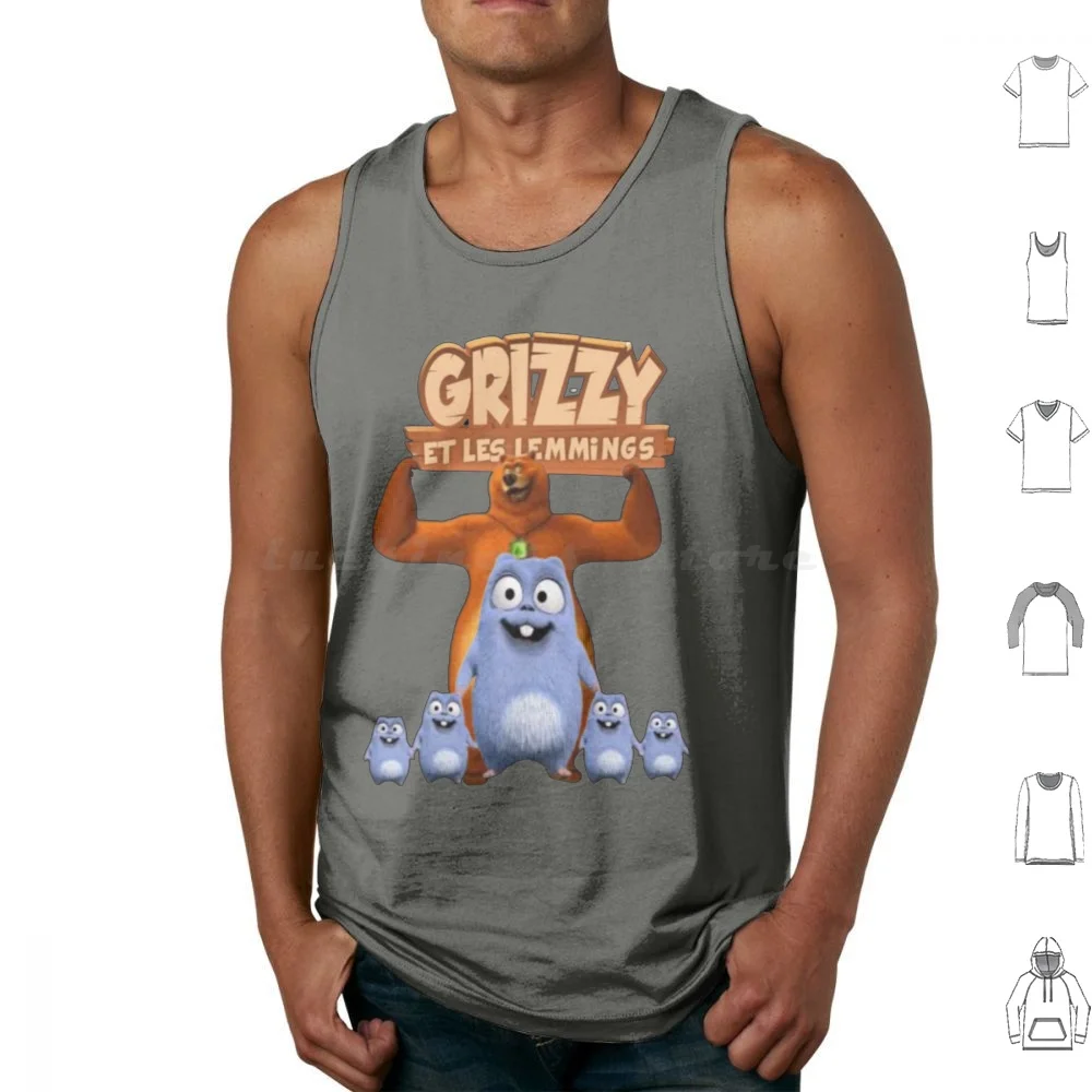 Lemmings And Grizzy Tank Tops Vest Sleeveless Grizzy Bear Youtube Kids Tv Baby And Kids Kids Happy Birthday Kids Tuddlers