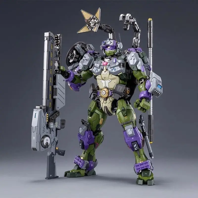 HEATBOYS animación a presión Donatello Teenage Mutant Ninja Turtles aleación acabado mecha modelo móvil figura de juguete