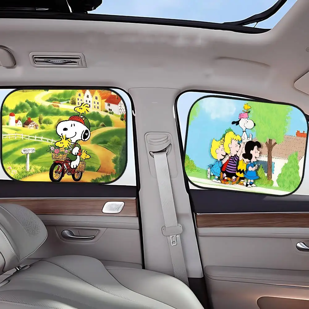 

Универсальный автомобильный козырек от солнца на лобовое стекло SnoopyS, складной защитный чехол для окна, изоляция, автоаксессуары