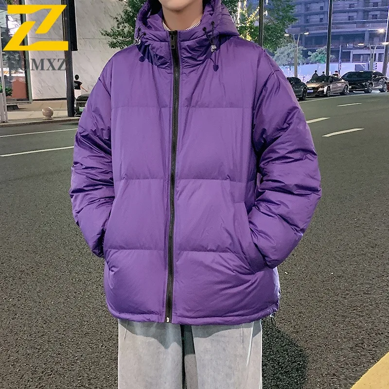 COMXZ Luxury Men Adventure Down Jacket High End Hooded Outdoor Multi Feature Comfort Parka Streetwear Travel Warm Winter Coats