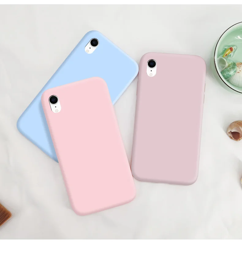 Original hülle für iPhone XR X R stoß feste TPU flüssige Silikons chutz Telefon Rückseite für iPhone XR Hülle – Detail 3