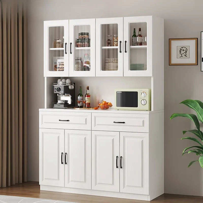 Cream wind side cabinet, wine cabinet integrated