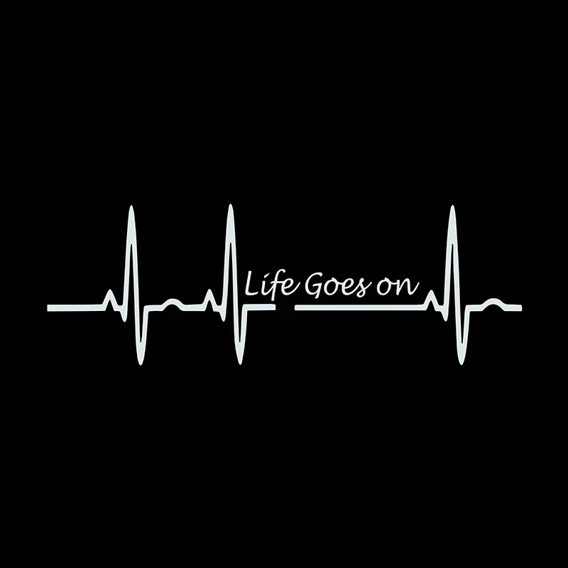Heart Beat Trackpad Life Goes On Nice Sticker for Car Stickers Personality, Stylish, Products Decoration Exterior Parts PVC
