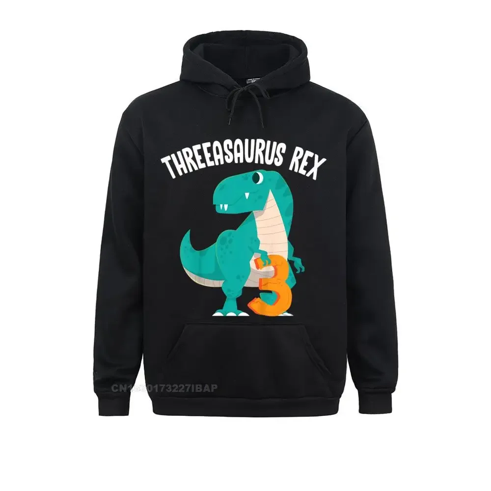 

Threeasaurus Rex Funny Dinosaur Birthday Party Outfit Hoodie Printed On 3D Labor Day Hoodies Cute Sportswears Men Sweatshirts