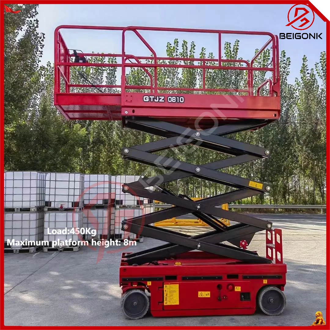Mobile Self-propelled Scissor Manlift 6m 8m 10 m 12m 14m High Platform Hydraulic Load 450kg Electric Scissor Lift