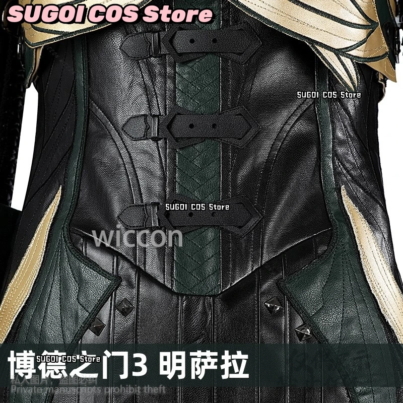 Аниме игра Baldur3Gate косплей Minthara красивый костюм из искусственной кожи сексуальный комбинезон униформа эльфа парики ушные костюмы для Хэллоуина Cos костюмы