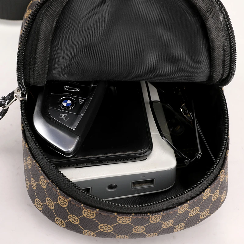Casual Business Schulter Tasche für Männer PU Leder Umhängetasche Breiten Gurt Umhängetaschen Plaid Designer Männlichen Sling Taschen – Detail 13