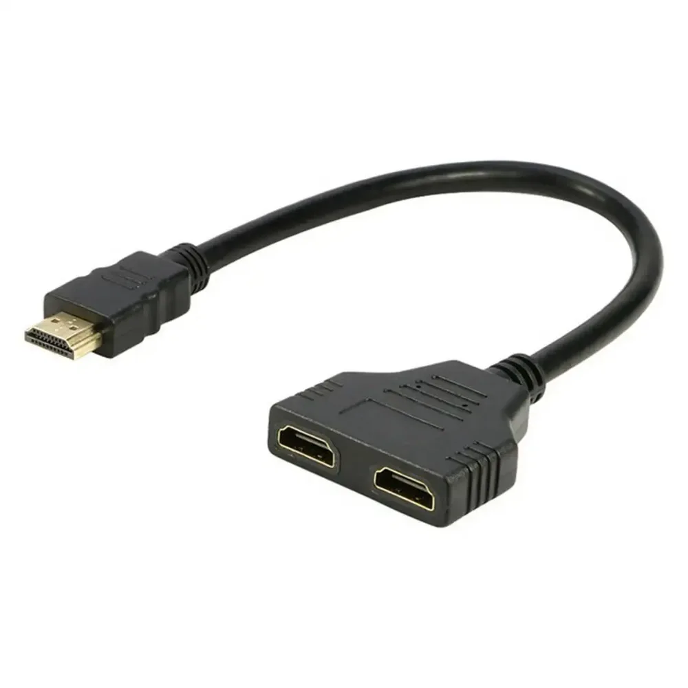 Plug&Play HDMI-Compatible Splitter 1in2Out 4K 1080P Male to Dual Female Y Cable for TV Monitor Projector Laptop Xbox PS5 Switch