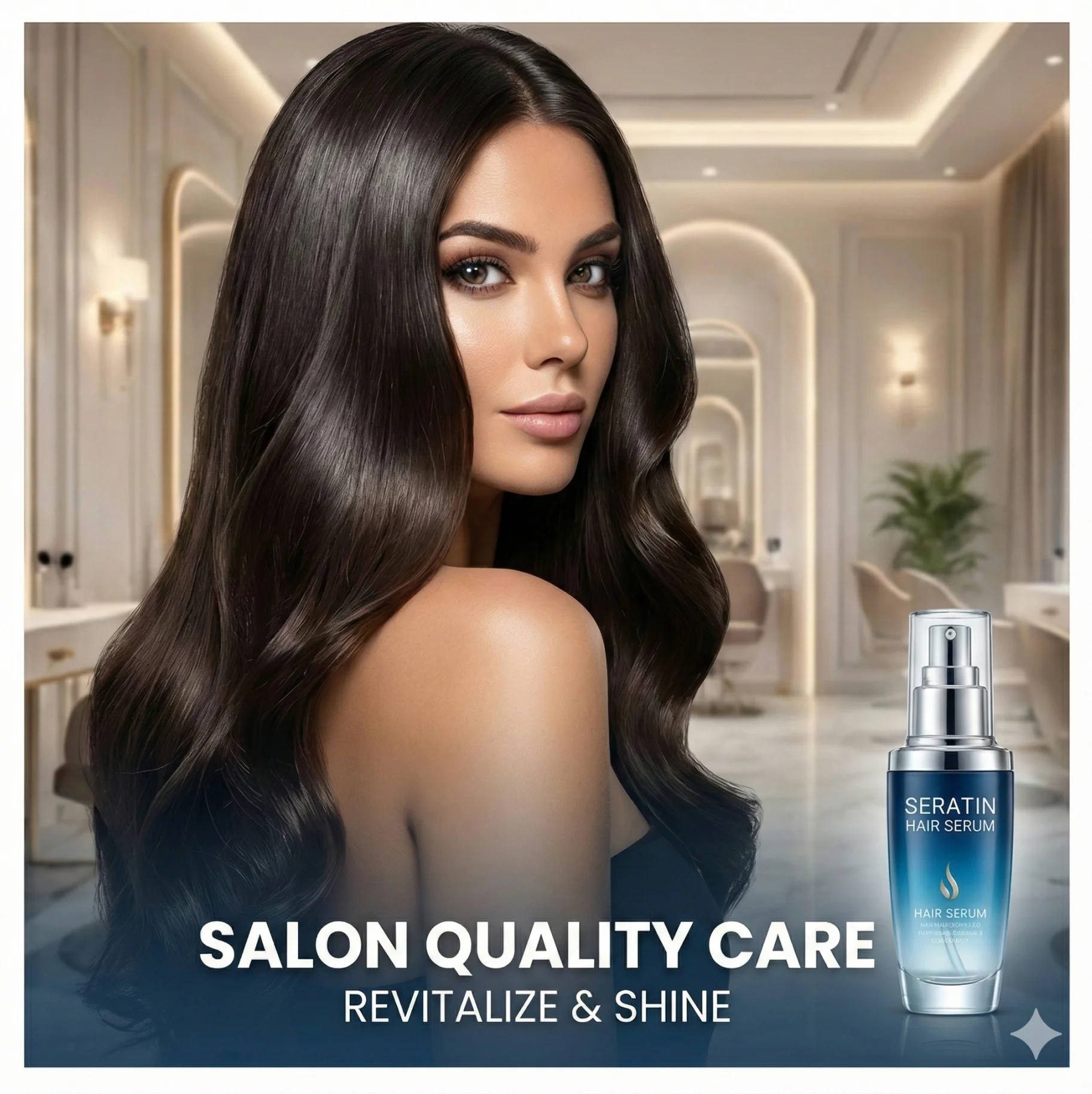 Keratin Hair Serum for Dry Damaged Hair Repair Essential Oil Anti-Frizz Smoothing Hydration Treatment for All Hair Types