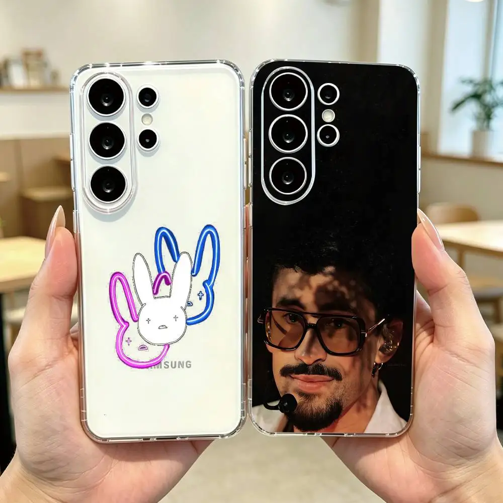 Pop star Bad Bunny Phone Case For Samsung S25,S24,S21,S22,S23,S30,Ultra,S20,Plus,Fe Transparent Cover Gift