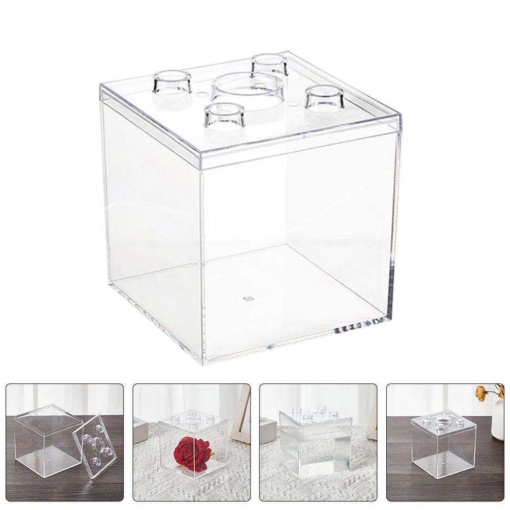 2Pcs Transparent Storage Boxes Plastic Organizer for Desk Drawer Supplies Candy Artware Neatly Arrange Small Things Stackable