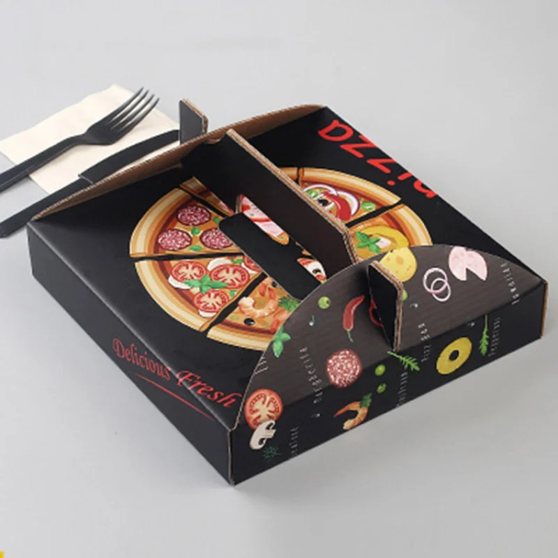 DUS Pizza กระดาษสีดำพิมพ์โลโก้ตามสั่งแผ่นกระดาษ