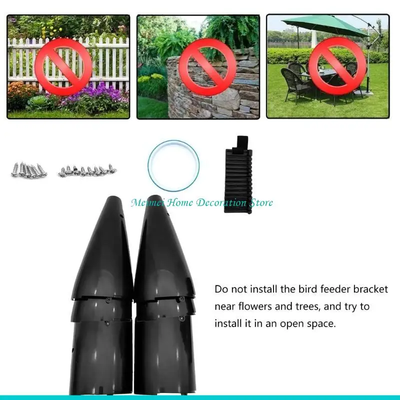 H7BF Squirrel Baffle Wrap Around Squirrel Proof Baffles Squirrel Baffle Raccoons Proof Bird for Bird Feeders Garden Protective