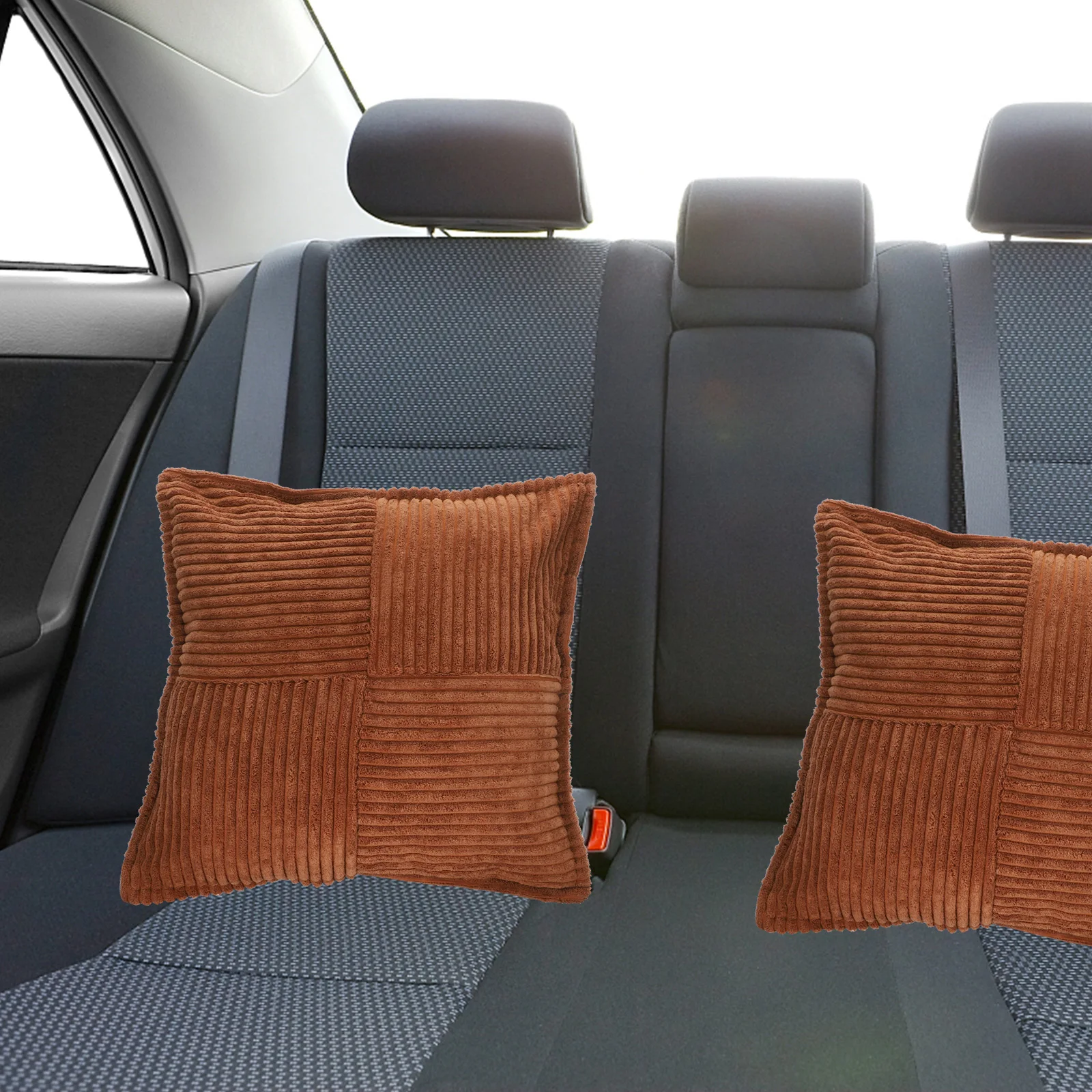 

2Pcs 45x45cm Brown Corduroy Pillow Cases Square Decorative Cushion Covers Throw Pillowcases for Sofa Bed Home Supply