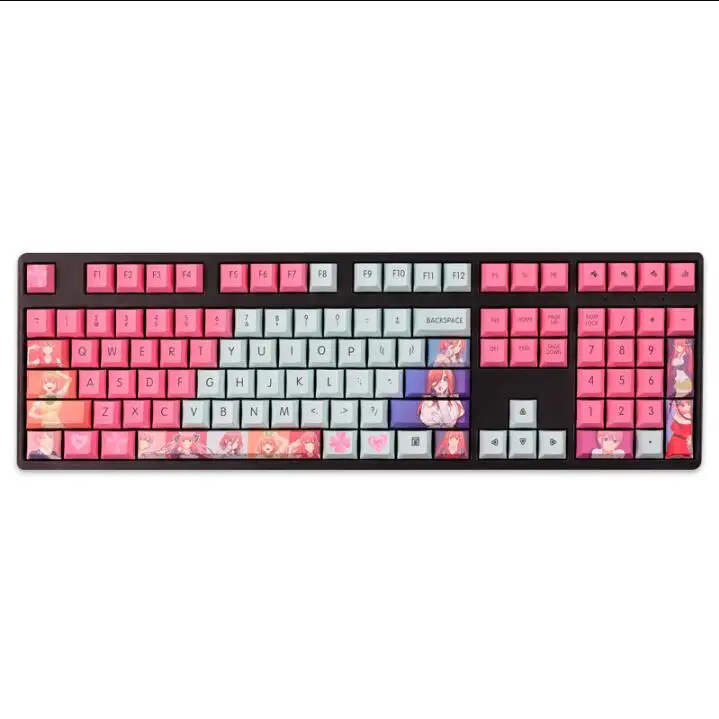 DIY customized wired mechanical keyboard PBT keycaps RGB backlight Full key hot plug The Quintessential Quintuplets