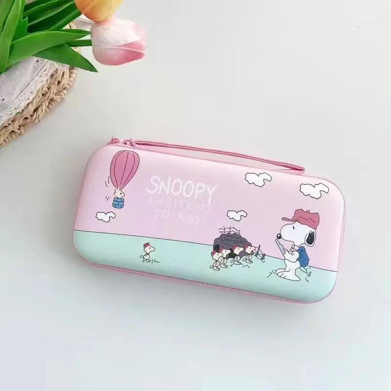 Custodia protettiva Snoopy per Nintendo Switch NS/OLED Borsa di stoccaggio Borse da viaggio portatili per cartoni animati Accessori per giochi