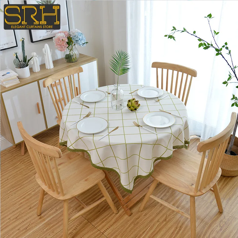 Pastoral Embroidered Lace Round Tablecloth Waterproof Anti-scald Cloth Home Party Table Simple Restaurant Decoration Custom New