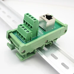 RJ45 vertical Breakout board RJ 45 splitter RJ45 adapter Din Rail Mounting