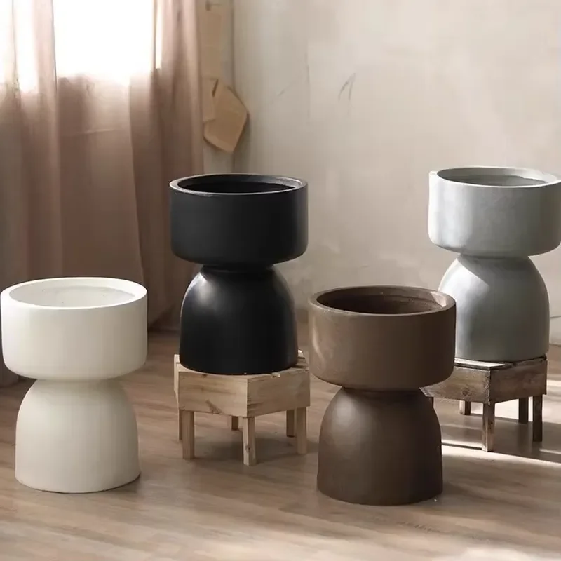 for MSH Handmade Commercial Grade Magnesium Tall Leg Planter Pot for Shopping Mall Cafe Greenery