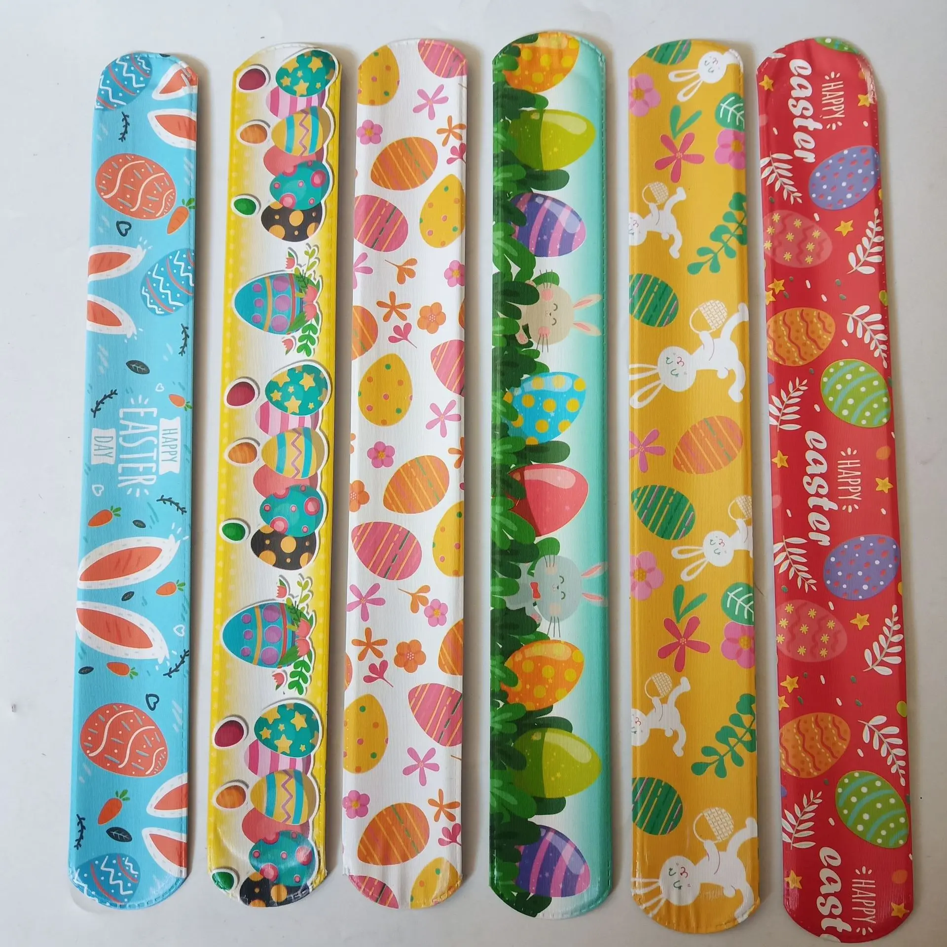 Easter Slap Bracelets Toys for Kids Summer Tropical Party Favor Flowers Pattern Animation Birthday Party Favors Prizes