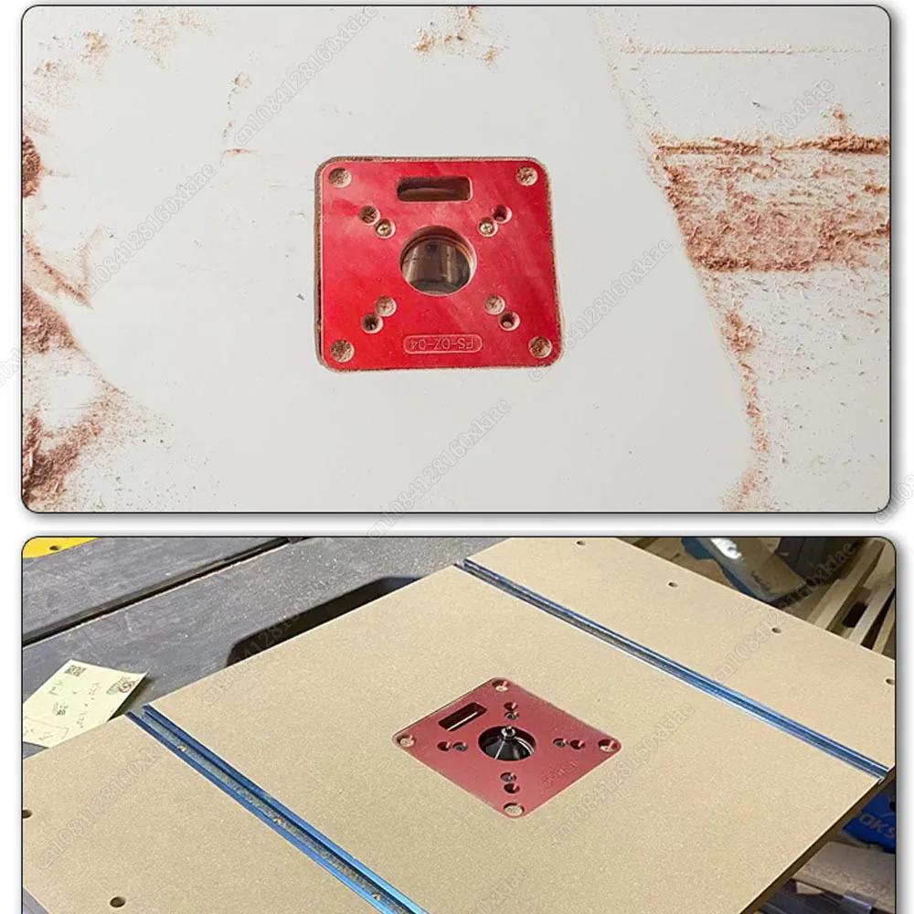 1PC Red Woodworking 120x120mm Aluminum Alloy Router Table Insert Plate Mounting Base Plate for MAKITA RT0700C WORX Aoben