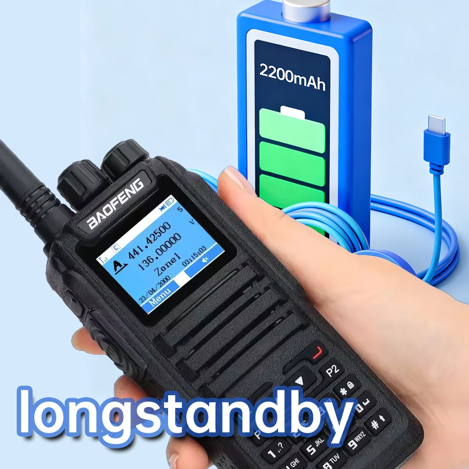 Baofeng Digital Walkie Talkie DR-1701 Dual Mode Analog Two Way Radio Upgrade Open GD77 Dual Time Slot Tier 1+2 Ham Radio DR 1801 view 4