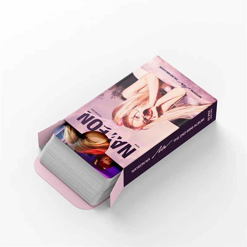 55pcs/set KPOP TWICE Lin Na Lian LOMO Card Album NAYEON "NA" The 2nd Mini Album HD Photo Card Fan Collection Gift Postcard