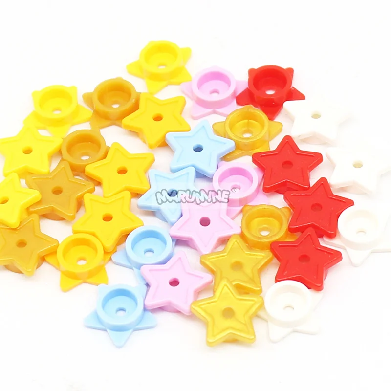 MARUMINE 100 قطعة MOC الخماسي اللبنات 1x1 مع ثقب الملحقات 11609 لتقوم بها بنفسك تنوير تجميع الجسيمات عطلة لعبة الهدايا