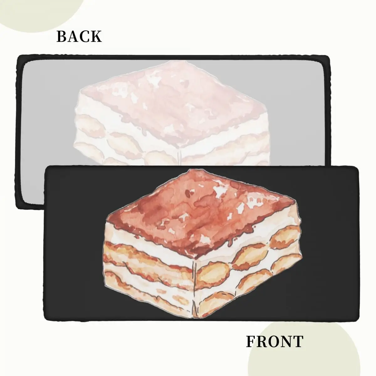 Tiramisu Customized Rectangular Tablecloth Waterproof Table Cover for Festival Party Decorations Table Cloth