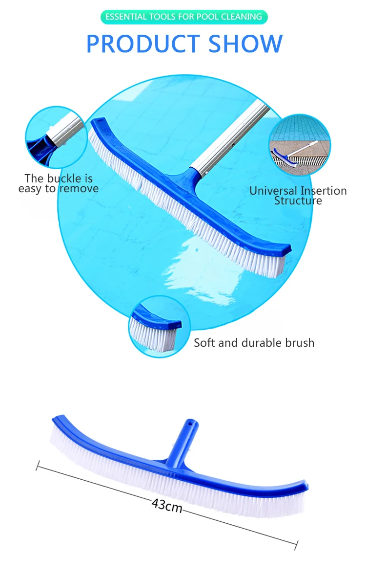 High Quality Pool Cleaner Aluminium Pool Vacuum Head Manual Cleaning Tool Brushes Head