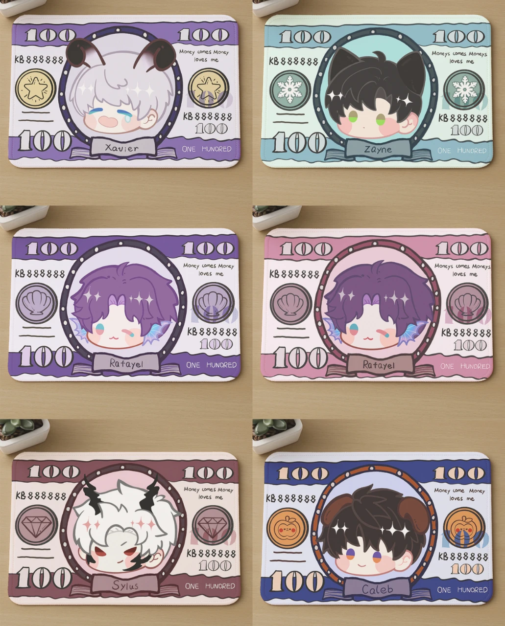 애니메이션 러브 앤 딥스페이스 실루스 라파엘 제인 칼렙 자비에르 코스프레 마우스 패드 만화 마우스 매트 데스크탑 크롤링 매트 크리스마스 선물