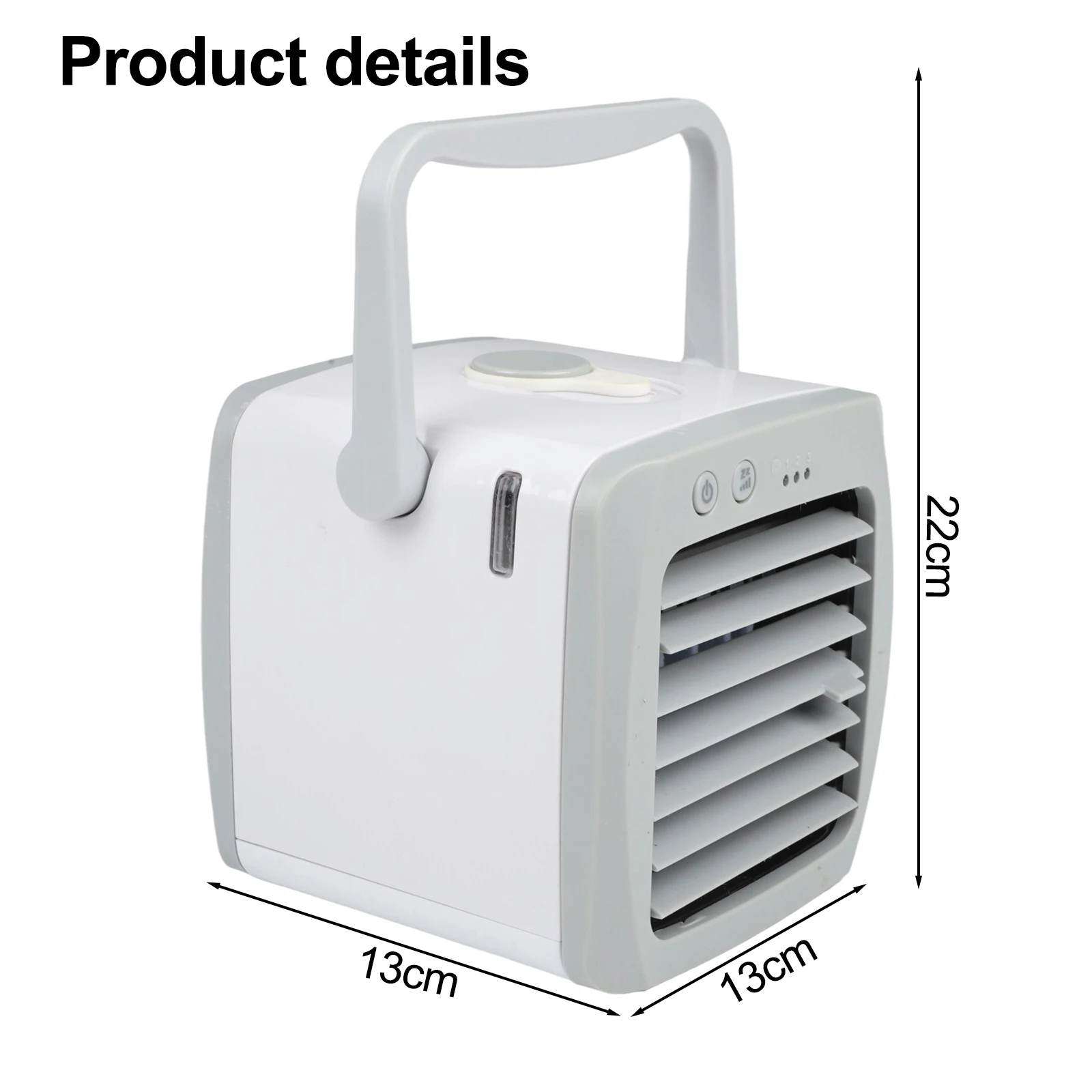 USB Powered Portable Mini Air Conditioner with 3 Speed Fan and Humidifier for Small Spaces at For Home or Office