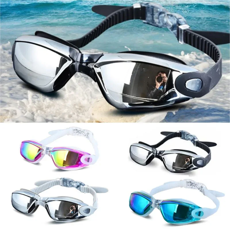 

New Professional Silicone Swimming Goggles Anti-fog Electroplating UV Swimming Glasses For Men Women Diving Water Sports Eyewear