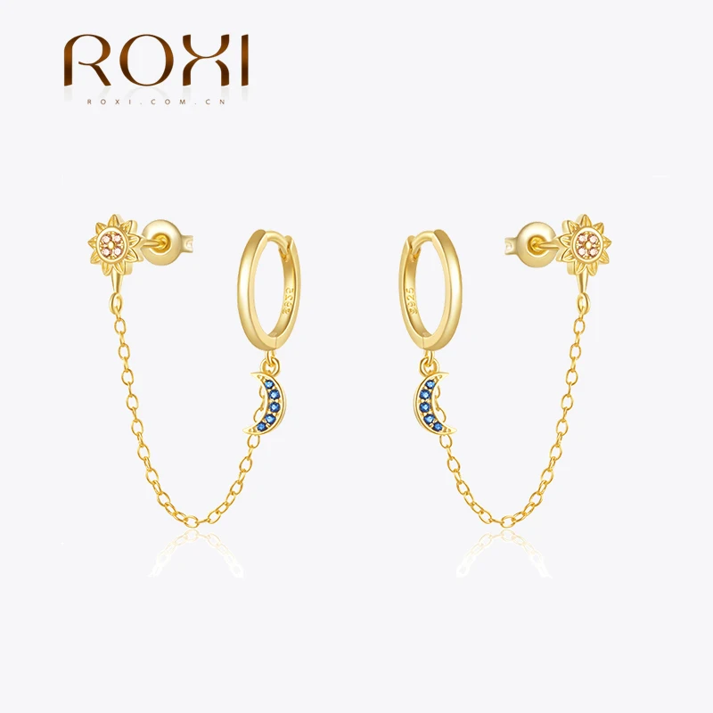 

Женские серьги-подвески из серебра 925 пробы с фианитами