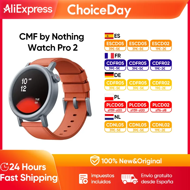 CMF by Nothing Watch Pro 2 1,32-Zoll-AMOLED-Display, 11-Tage-Akku, 120 Sportmodi, IP68 GPS für