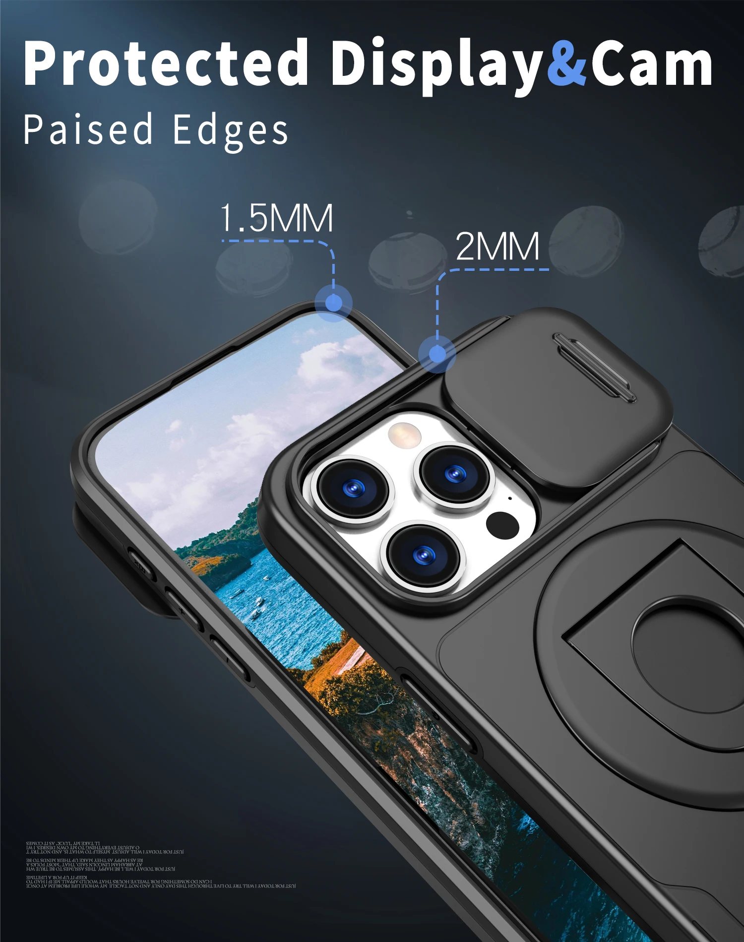 HARUINO Magnetic Case for iPhone 12 Pro Max – Wireless Charger Compatible, Rotatable Stand, Built-in Lens Cover for Woman Man