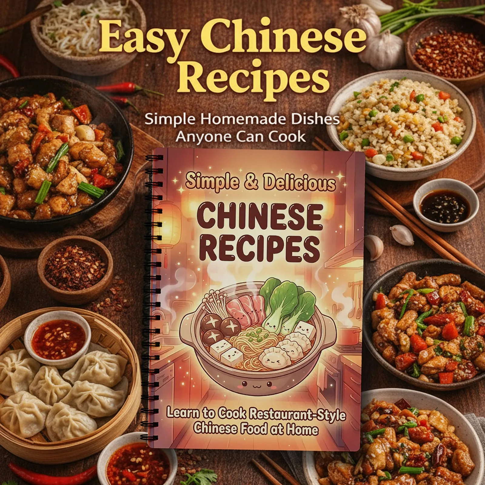 Chinese Home Cooking Recipe Notebook Step by Step Instructions Meal Prep Healthy Living