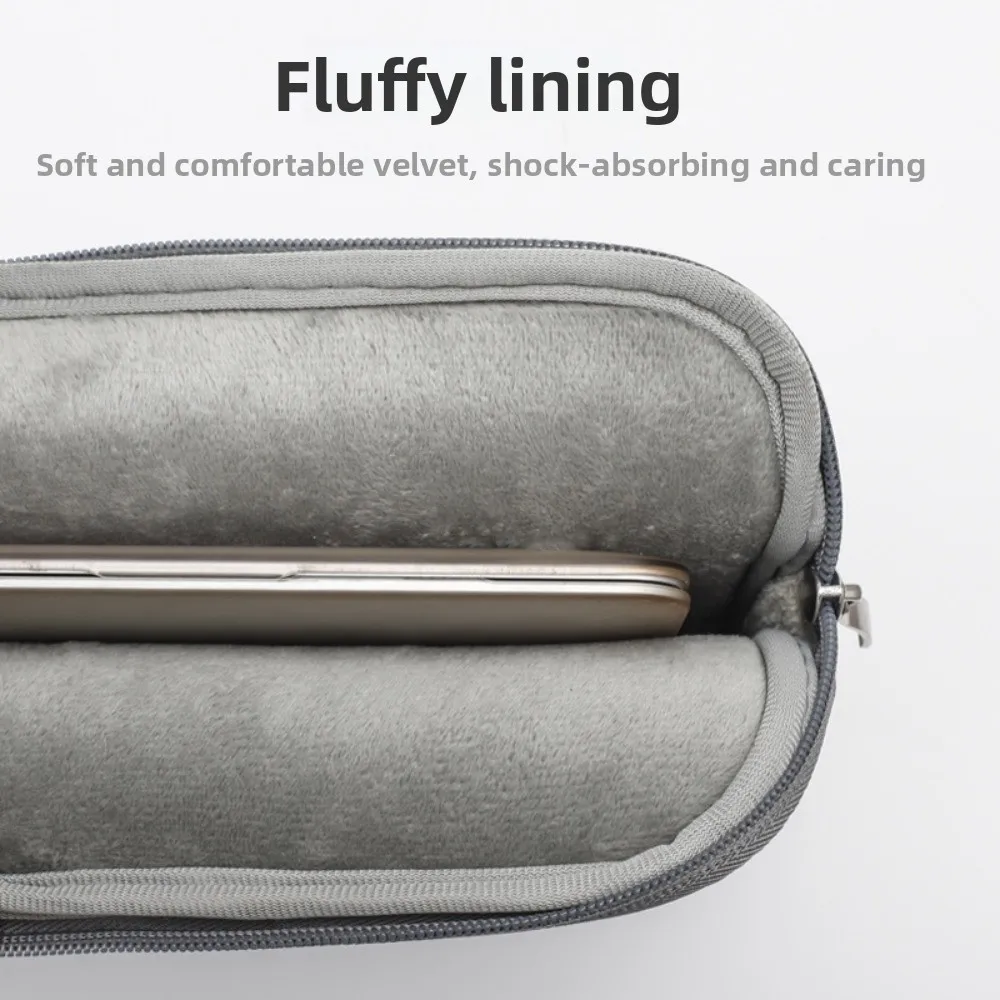 

With Handle Portable Laptop Bags Waterproof Dual Zipper Laptop Case Soft Material Lightweight Notebook Sleeve Office Use