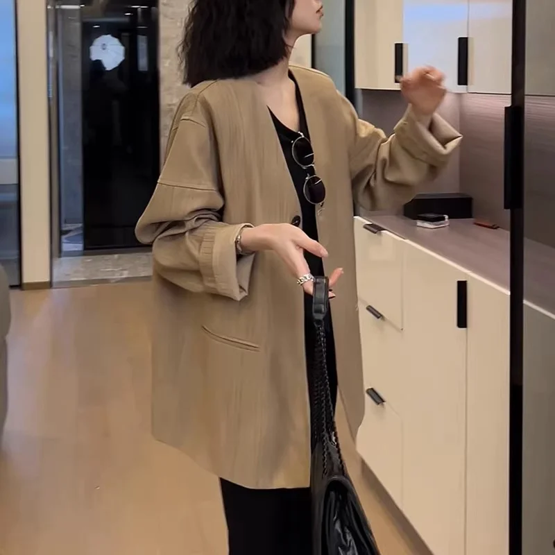 Cappotto corto da donna Nuovo in abiti esterni Giacca corta Donna Indumento moderno Rimovibile da donna Legatura Look Fahison Fat Special