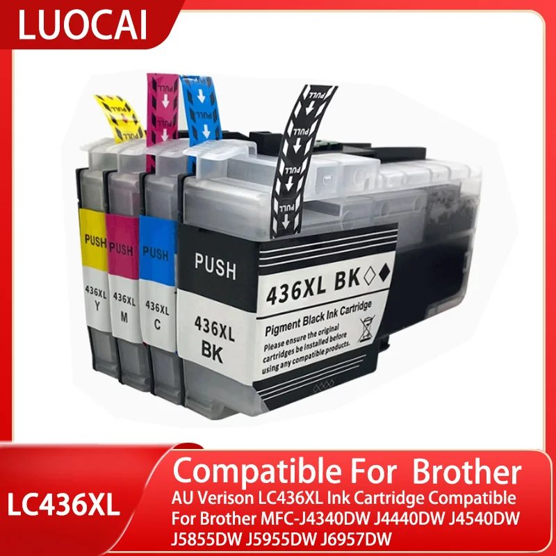 

AU Verison High Capacity LC436XL Ink Cartridge Compatible For Brother MFC-J4340DW J4440DW J4540DW J5855DW J5955DW J6957DW
