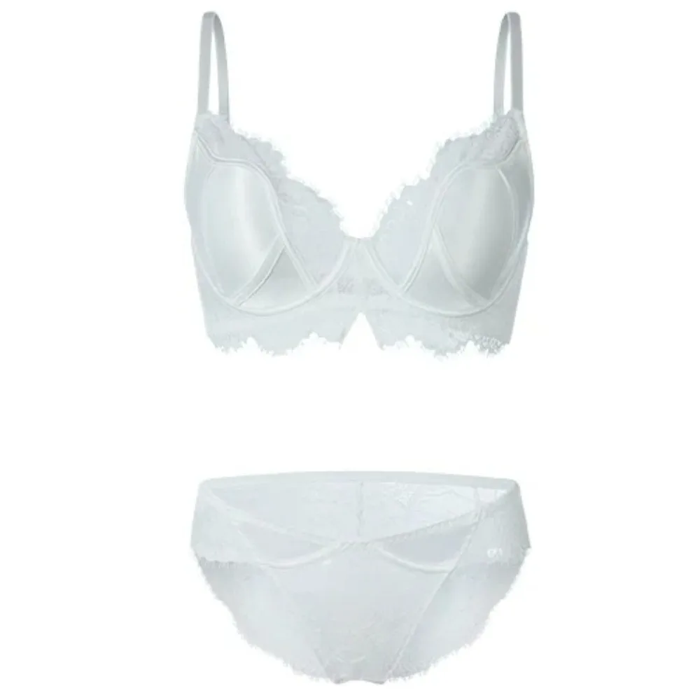 BANERDANNI French Satin Lace Push Up Minimizer Bra Bunny Ear Design Anti Sagging Full Coverage Wireless Lift Sexy Lingerie 32-38