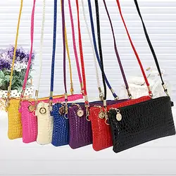 Bolso de hombro decorativo de piel sintética para mujer, bolsa de teléfono, bandolera de moda para cámara