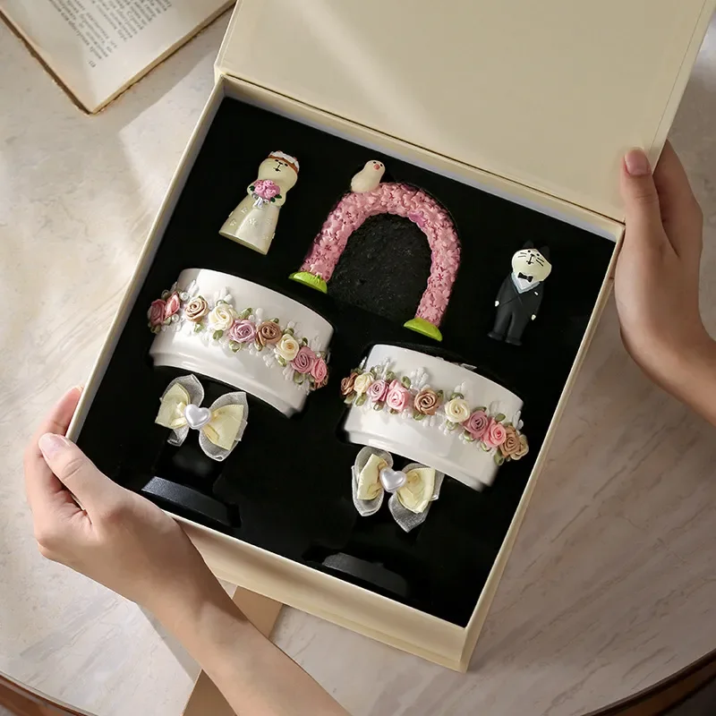 Luxury Scented Candle Gift Box Decorative Home Fragrance Ornament for Bedroom Hotel Souvenir Wholesale Aromatherapy