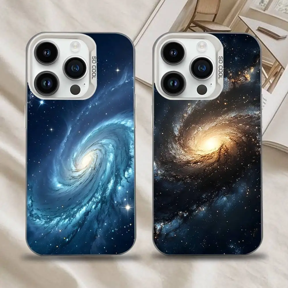 

Space Galaxy Universe Phone Case For iPhone 16,15,14,13,12,11,Mini,Pro,SE,MAX White Matte Shockproof Cover