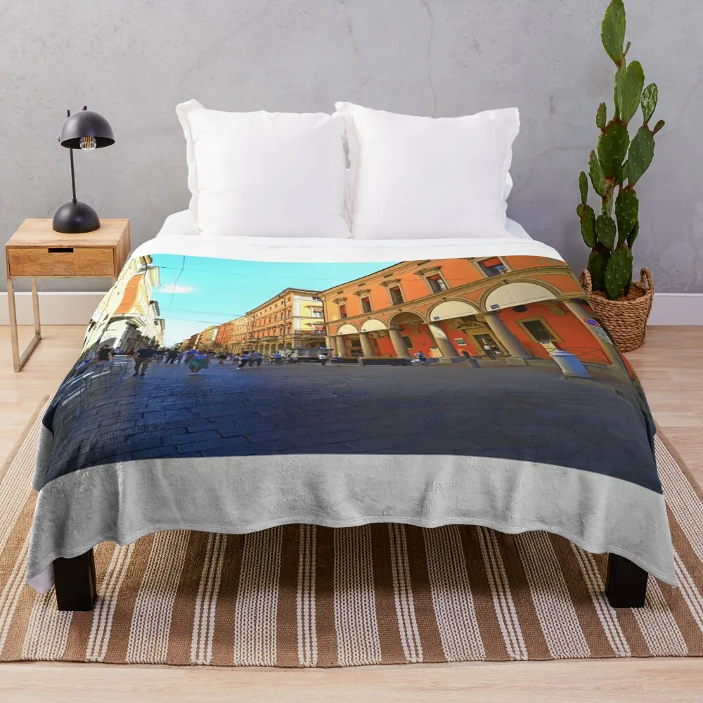 The porticoes of Bologna Throw Blanket Single Decorative Beds Furrys Blankets