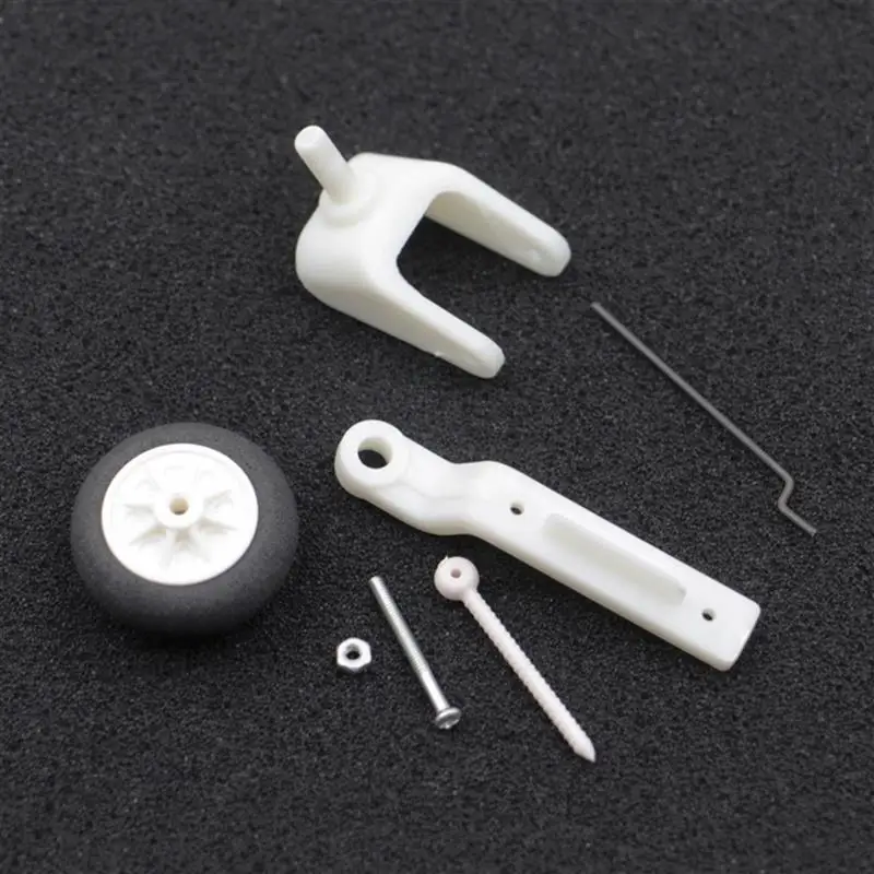 2 jeux de Mini support de roue arrière orientable Miniature, train d'atterrissage de queue de roue D25mm pour avion électrique RC à voilure fixe