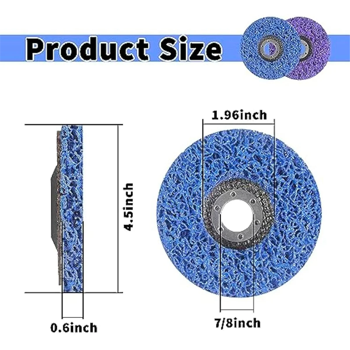 AD29-12PC Strip Discs 4-1/2X 7/8Inch Stripping Wheel for Cleaning Angle Grinder to Remove Paint,Rust and Weld