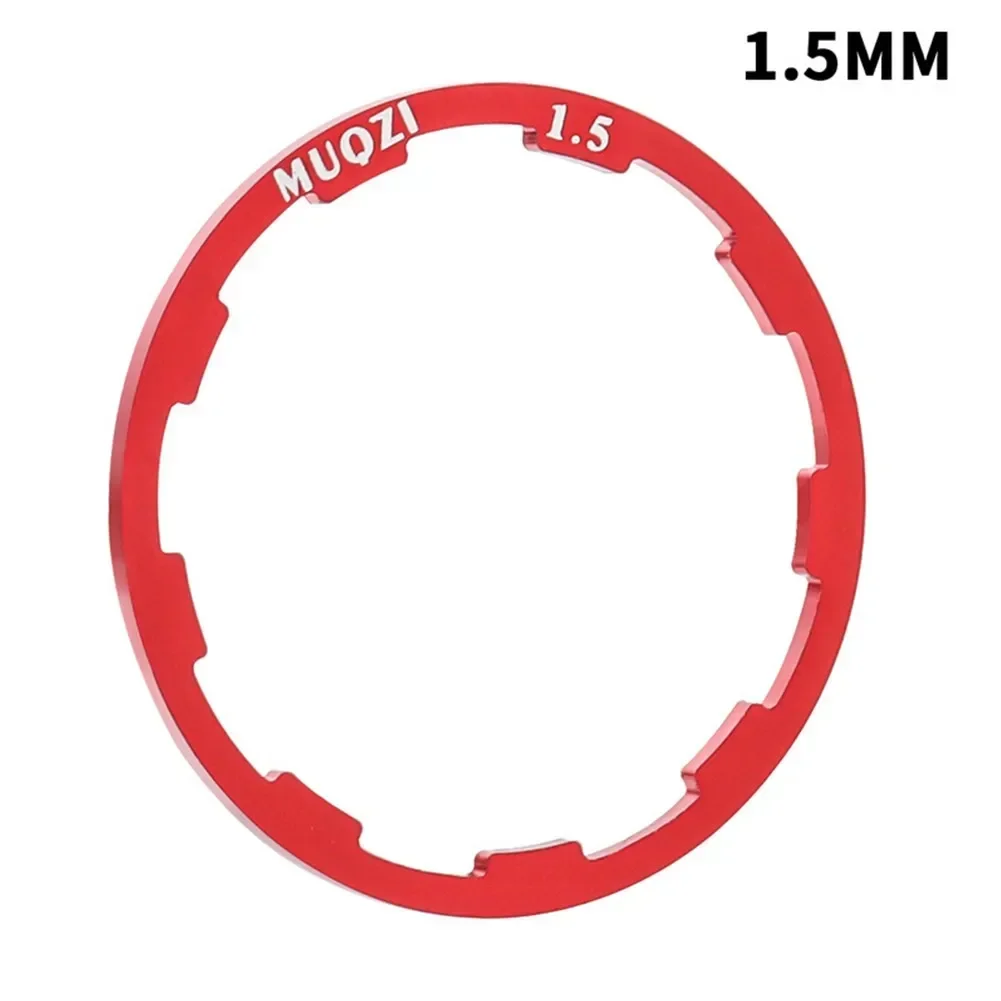 para bicicleta de montaña, arandela de cubo ranurado de 1,0/1,5/1,85/2,0/2,18/2,35/2,5 MM, espaciadores de soporte inferior, Cassette de volante, pieza de ciclismo para bicicleta de montaña y carretera