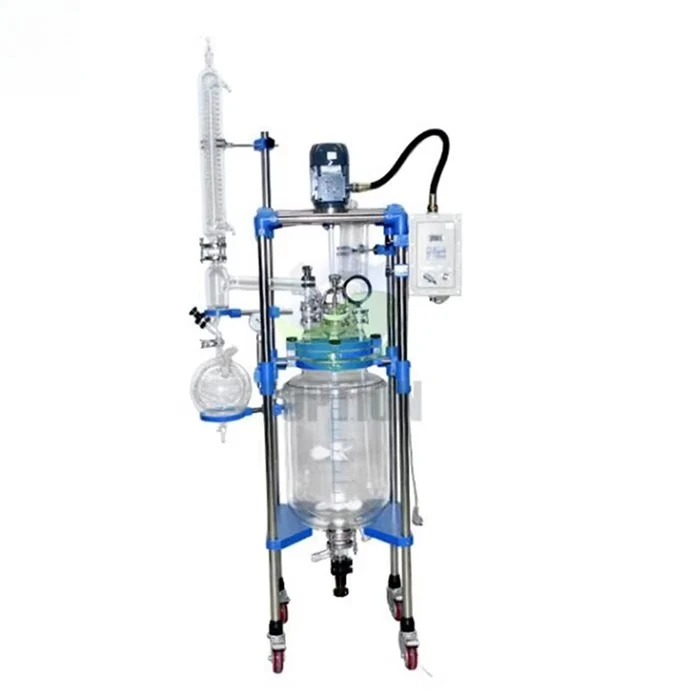 

Factory Price Double Layer Bioreactor Jacketed Glass Reactor for Chemical Synthesis And Pharmaceutical Production