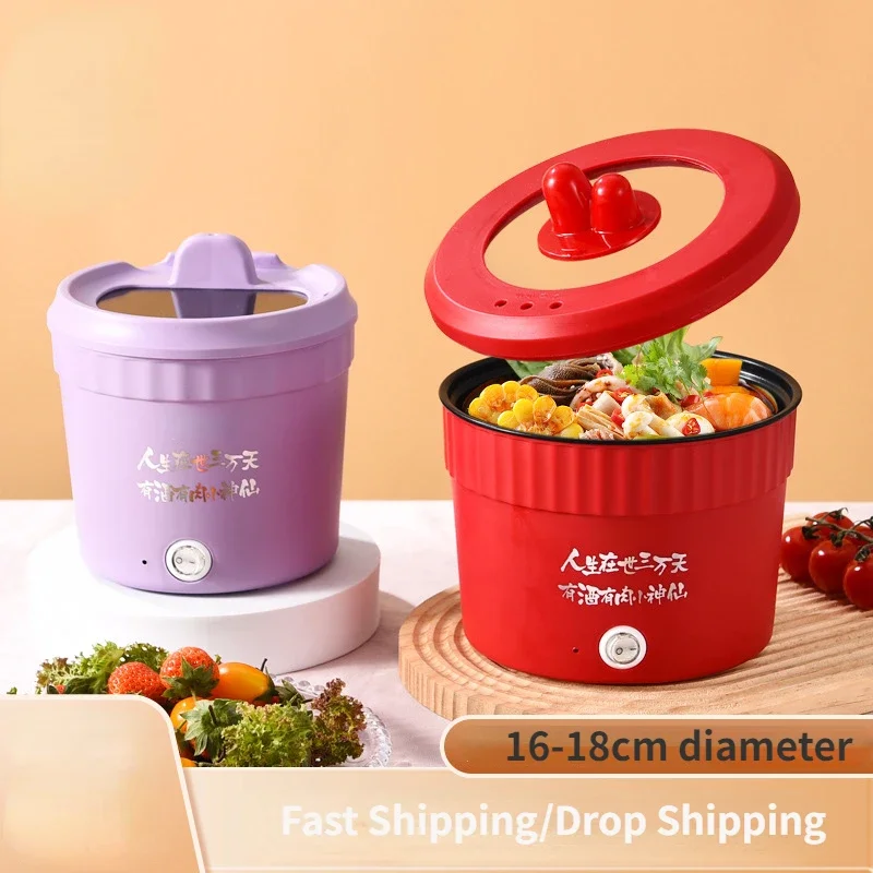 

110V 220V Mini Non-stick Noodles Cooking Pot Rice Cooker Food Multi Cooker Portable Hot Pot Rice maker Heating lunch box